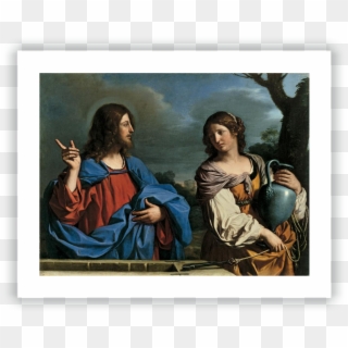 Christ And The Woman Of Samaritan At The Well - Christ And The Woman Of Samaria Guercino Clipart