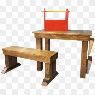 Cedar Custom Table And Bench - Bench Clipart