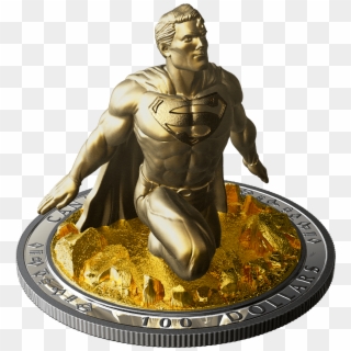 The Last Son Of Krypton” Pure Silver Gold-plated Sculpture - Moneda 3d Clipart