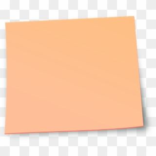 Orange Transparent Post It Note - Construction Paper Clipart