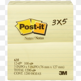 Post-it® Notes Lined 3" X 5" 100 Sheets Per Pad Canary - Post It Notes Clipart