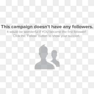 This Campaign Doesn't Yet Have Any Followers - Silhouette Clipart