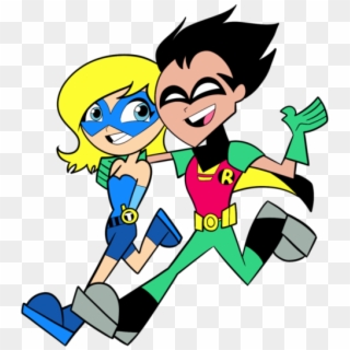Robin And Terra Looking Happy-ppu9824 - Teen Titans Go Robin X Oc Clipart