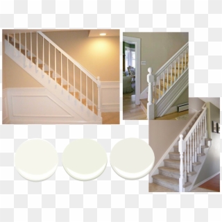 I Have An 80s Oak Railing That Goes Wraps Around The - Basement Stairs Handrail Balusters Clipart