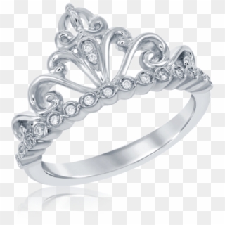 Cinderella Tiara Ring 1/10cttw In Sterling Silver Image - Aneis Princesas Da Disney Clipart