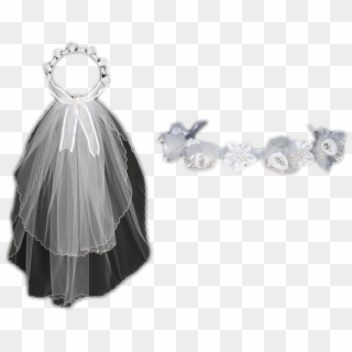 Beautiful White First Communion Veil - Locket Clipart