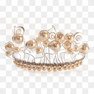 Unique Wire Jewellery Silver And Pearl Wedding Tiara - Pearl Clipart