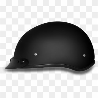Daytona Flat Black Dot Skull Cap Motorcycle Helmet - Motorcycle Helmet Clipart