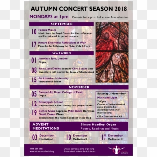 Autumn Concerts Flyer 04 Jul 2018 - Tree Clipart