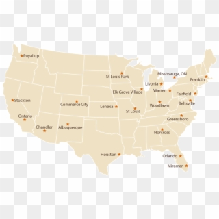 Panera Bread Fresh Dough Manufacturing Locations Map - Route 66 Famous Clipart
