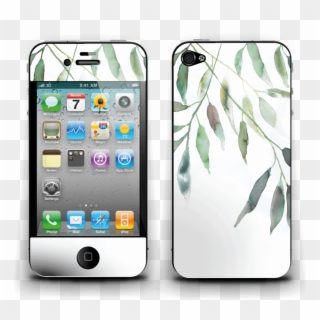 Olive Leaves - Black Apple Iphone 4 Clipart