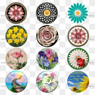 Banner Library Download Hot Flower Glass Magnetic Button - Circle Clipart
