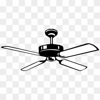 Home Ac Repair Service And Ceiling Fan Installation - Ceiling Fan Clipart Black And White - Png Download