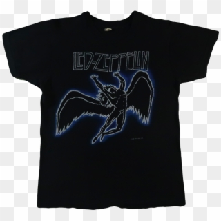 Rare Vintage Nike T Shirt 80s 90s Tee - Led Zeppelin United States Of America 1977 Clipart
