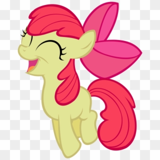Apple Bloom, Eyes Closed, Happy, Open Mouth, Safe, - Mlp Apple Bloom Happy Clipart