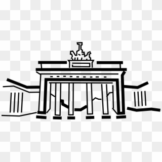 Vector Illustration Of Brandenburg Gate, German Neoclassical Clipart
