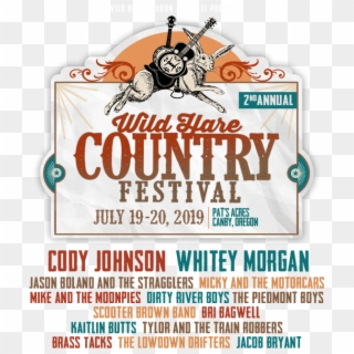 2019 Wild Hare Country Festival @ Pat's Acres Racing - Poster Clipart
