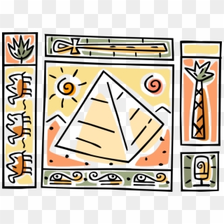 Vector Illustration Of Ancient Egyptian Pyramid With - Triangle Clipart