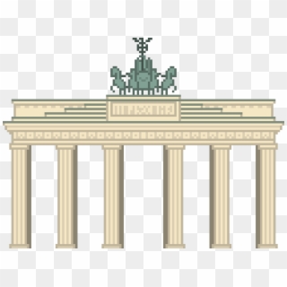 A Pixel Version Of The Brandenburg Gate In - Column Clipart