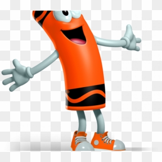 Cartoon Orange Crayon , Png Download - Animated Orange Crayon Clipart