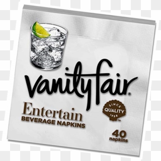 Vanity Fair Entertain Beverage Napkin, 40 Count, White - Vanity Fair Extra Absorbent Napkins Clipart
