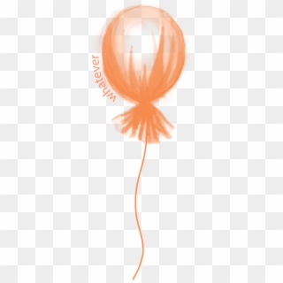 Orange Whatever Balloon - Illustration Clipart
