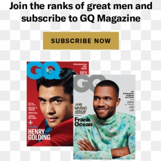 Join The Ranks Of Great Men And Subscribe To Gq Magazine - Gq Frank Ocean Cover Clipart