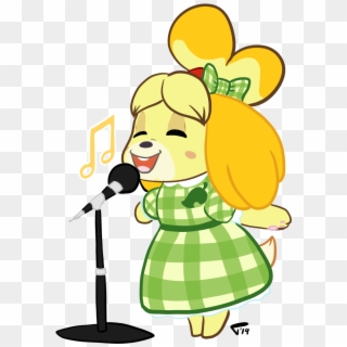 2 Jan - Animal Crossing Isabelle Singing Clipart