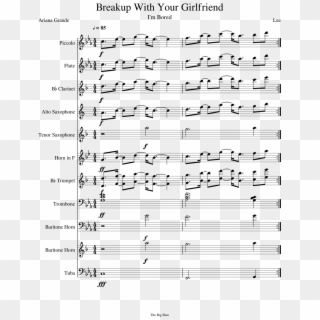 Breakup With Your Girlfriend Sheet Music For Flute, - Mo Bamba Violin Sheet Music Clipart