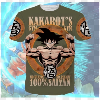 Kakarot' Gym Playin 100 Saiyan T-shirt - Fitness Dragon Ball Clipart