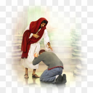 Kneeling Before God - Jesus Forgive Our Sins Clipart