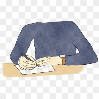 Illustration Of Person Writing Letter - Bowie Knife Clipart