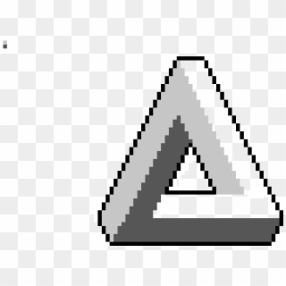 Penrose Triangle - Impossible Triangle Pixel Art Clipart