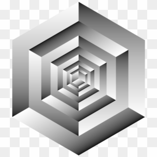 Penrose Triangle Impossible Cube Optical Illusion Isometric - Optical Illusion Cube Clipart
