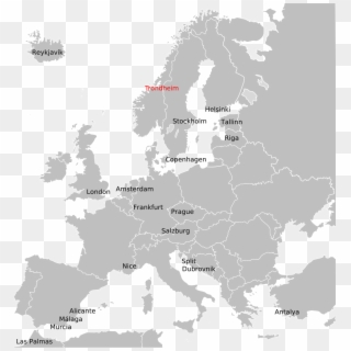 Trd Destinations Map - European Route E4 Clipart