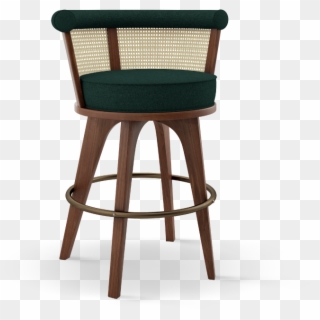 George Bar Chair Handcrafted In Walnut Wood, Ratan - Gladiator Bar Stool Clipart