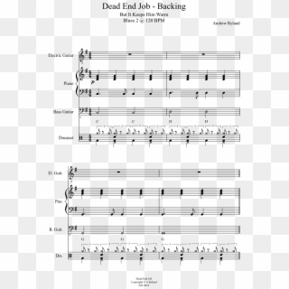 Dead End Job - Sheet Music Clipart