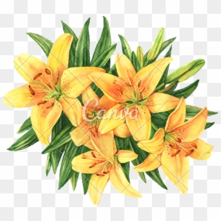 Label Untitled Design Pinterest Liked Explore Lilies - Yellow Lilies Png Clipart