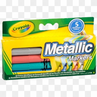 Crayola Glitter Markers, , Large - Crayola Metallic Markers Clipart
