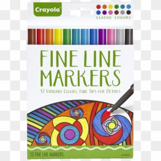 Crayola Aged Up Fine Line Markers, Assorted Classic - Crayola Fine Line Markers Clipart