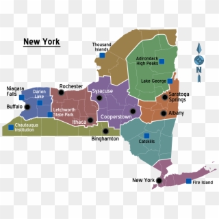 New York Regions Map - New York State Clipart