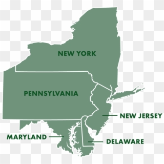 Northeast Territory Industrial Sales Map New York, - New York Pennsylvania New Jersey Delaware Clipart