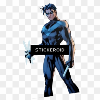 Top Grade Batman Young Justice Nightwing Cosplay Costume - Nightwing Transparent Clipart