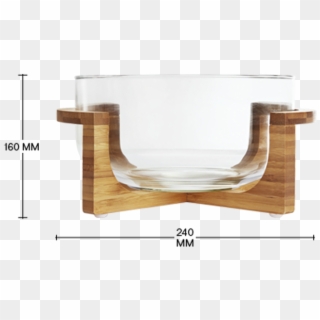 Glass Bowl Wood Stand Clipart