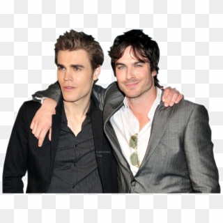 The Vampire Diaries Png - Ian Somerhalder And Paul Wesley Clipart
