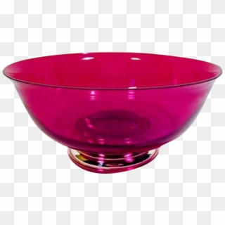 Gorham Ruby Red Glass Bowl With Sterling Silver Weighted - Wine Glass Clipart