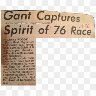 Earnhardt's Final Race In Music City - Newsprint Clipart