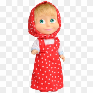 Masha And The Bear Doll With Dress, Red Dotted Dress, - Маша И Медведь Красное Платье Clipart
