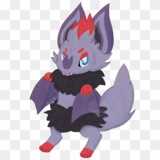 When You Mix A Sneaky Zorua With A Noisy Noibat You - Illustration Clipart
