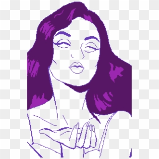 Outline/base/template Of A Woman Blowing A Kiss - Girl Waiting Pop Art Clipart
